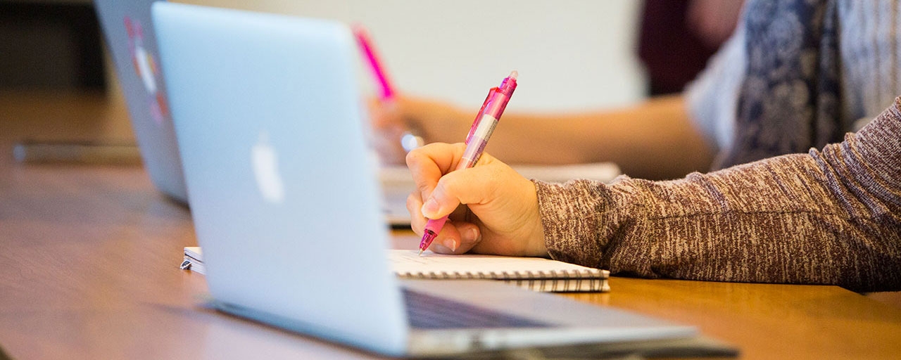 Student and computer.
